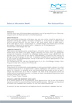 Technical Information Sheet - Fire Resistant Glass