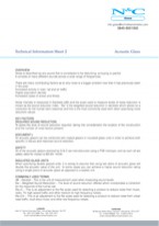 Technical Information Sheet - Acoustic Glass